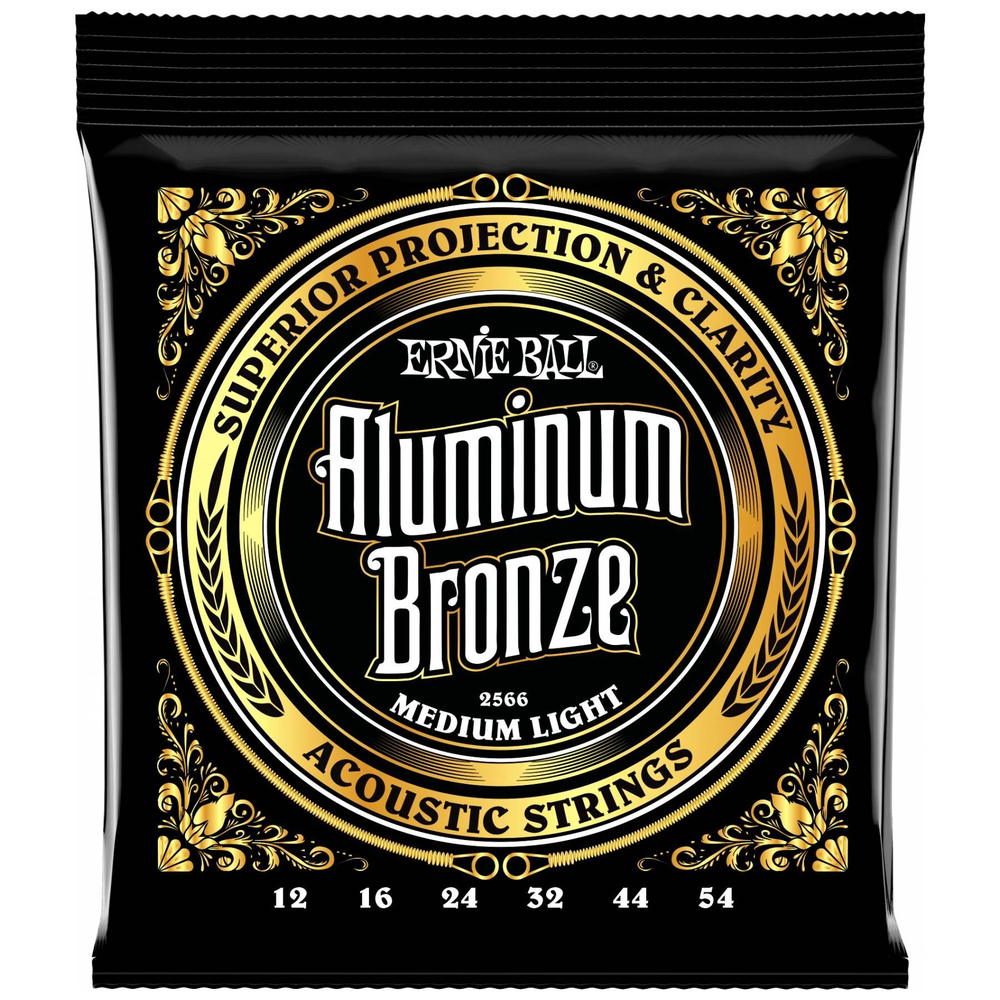 ERNIE BALL 2566 Aluminum Bronze Medium Light 12-54 - Струны для акустической гитары