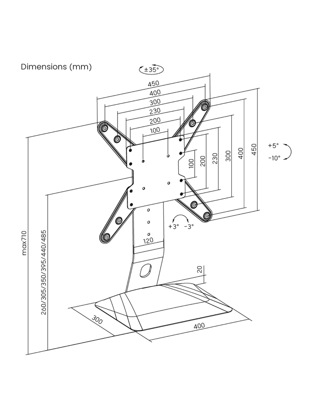 Кронштейн KIVI MOTION TV STAND ,