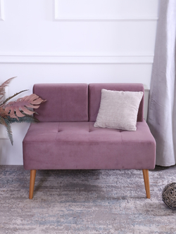 Диван "Twist" антивандальный велюр Lilac/натурал. Для кухни, прихожей, салона красоты, офиса. 100х67х80 см