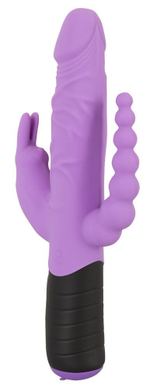 Сиреневый тройной вибратор Triple Vibrator - 22,2 см. (Цвет: сиреневый)