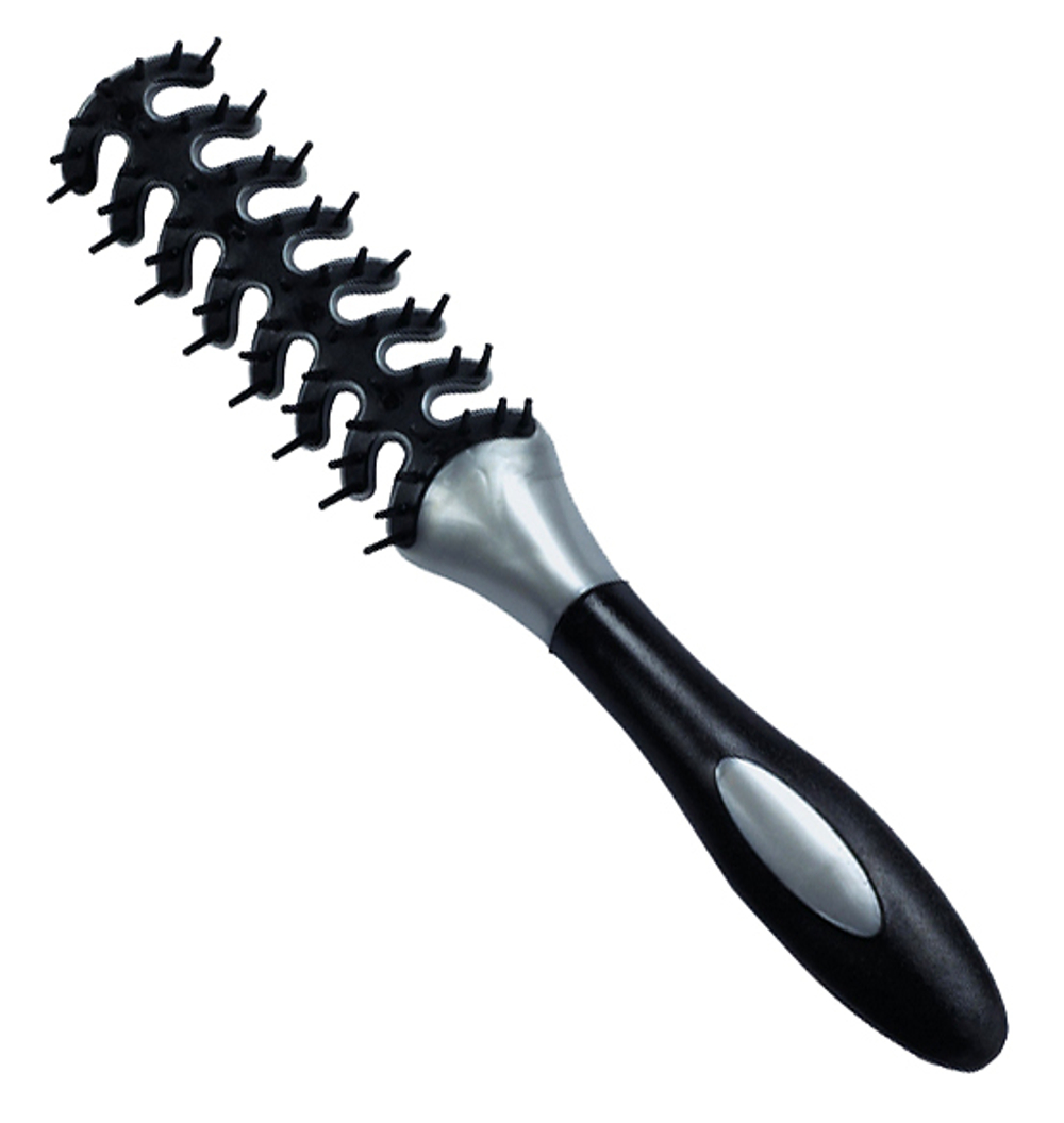 Щетка DEWAL"рыбья кость", силиконовый штифт, 7 рядов