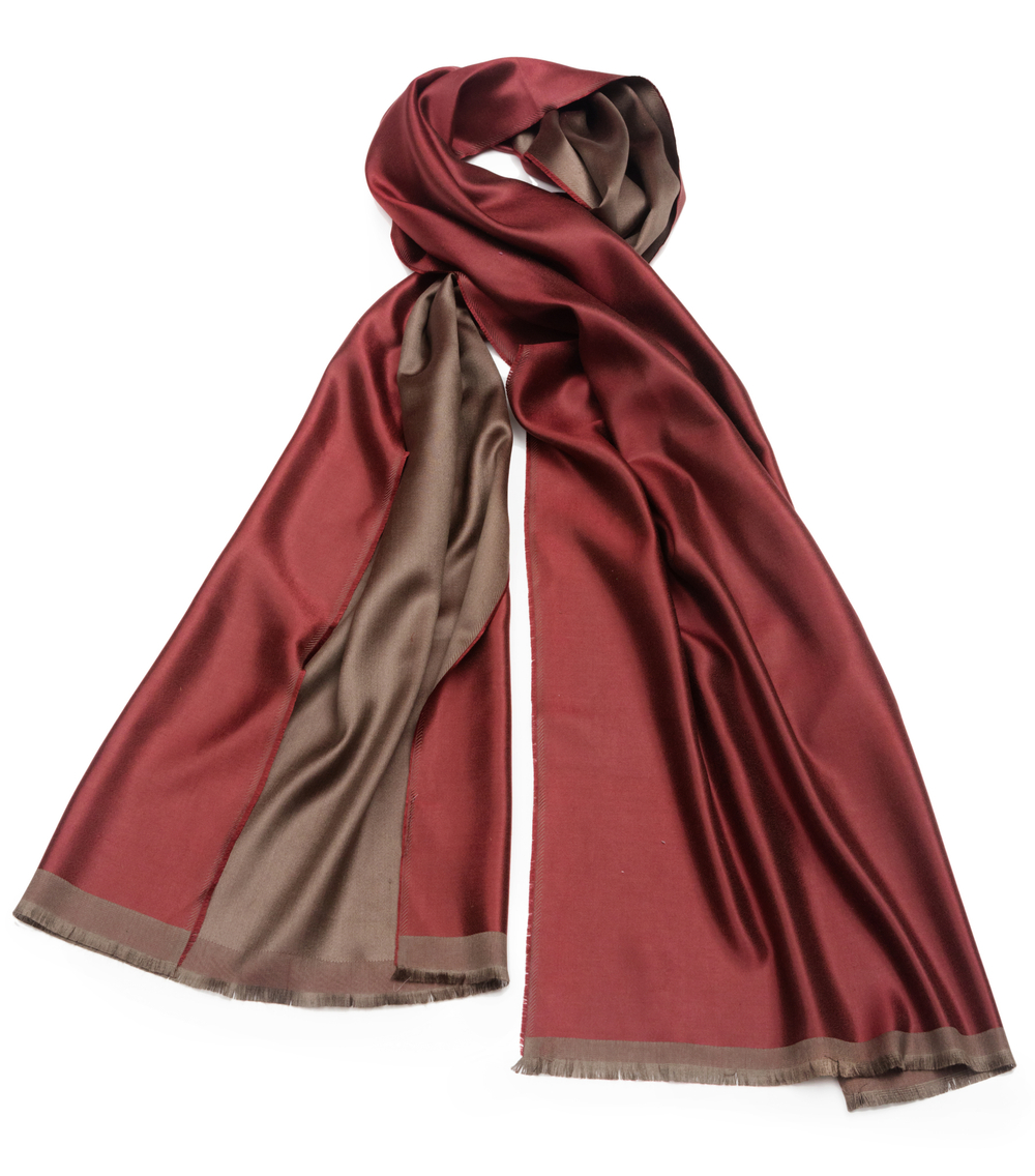 Плед-шарф 50х180 AM Paris Paraty бордовый-коричневый Франция