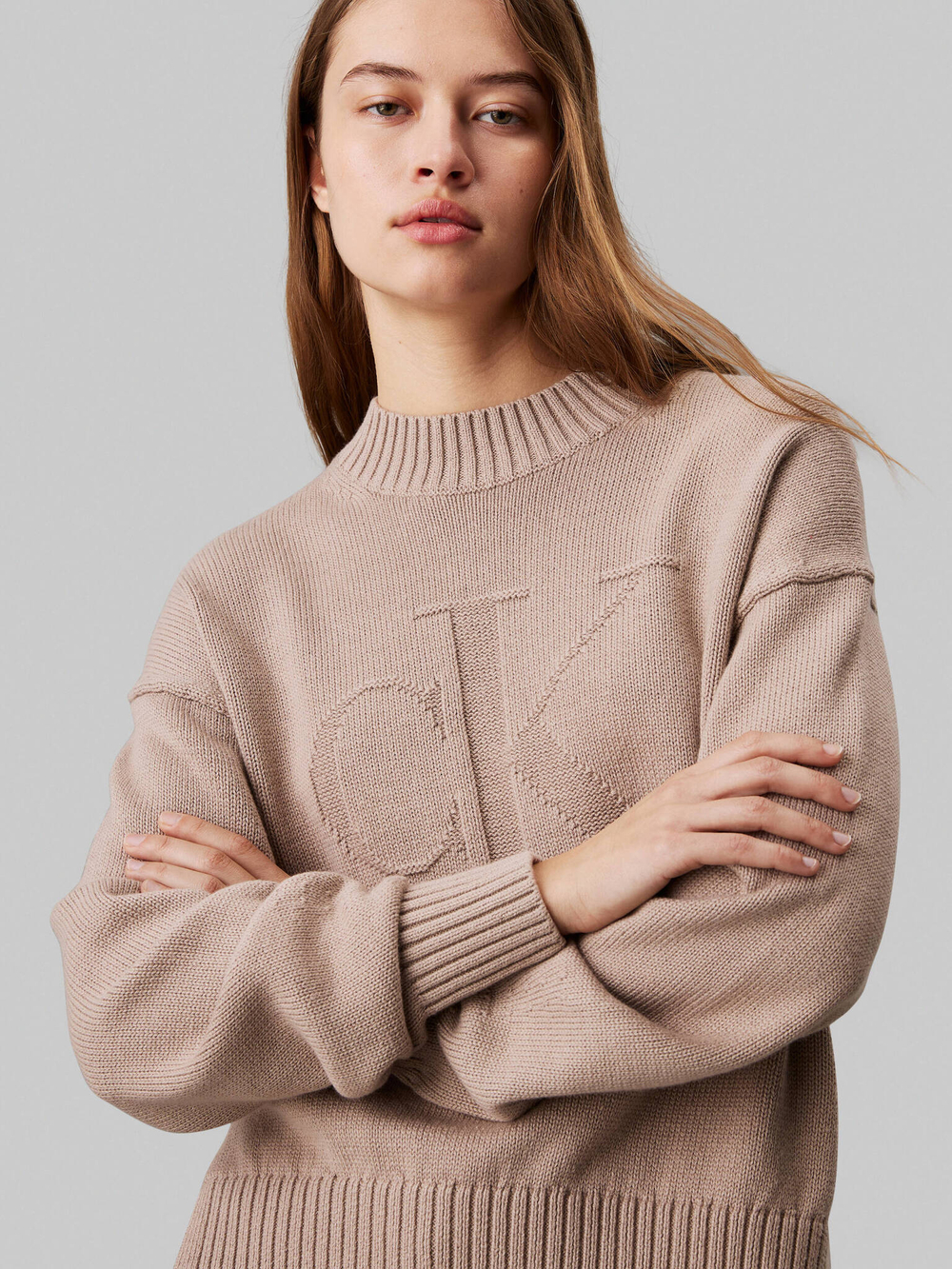 Свитер INTARSIA CALVIN KLEIN JEANS - бежевый(J20J224224)