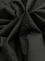 Курточно-плащевая ткань п/э Alviero Martini черная с картой мира