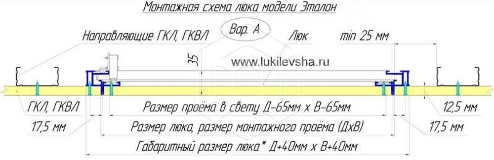 Люк под покраску Эталон 600х1200