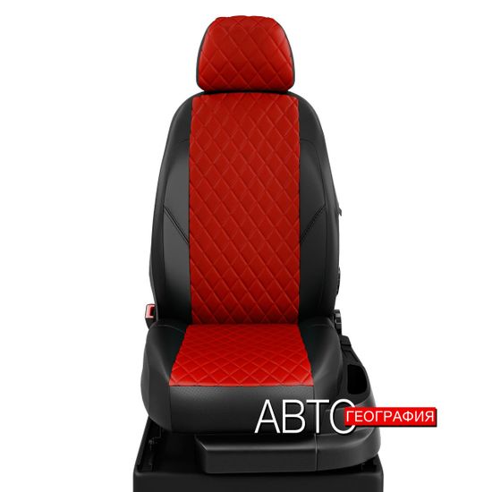 Чехлы на сиденья Citroen C-Crosser (2007-2013) из экокожи "Ромб"