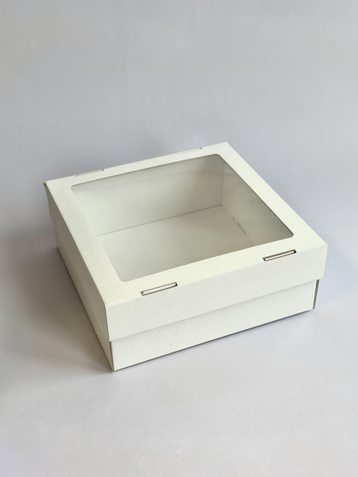 Коробка с окном 25 х 25 х 10 см, белая