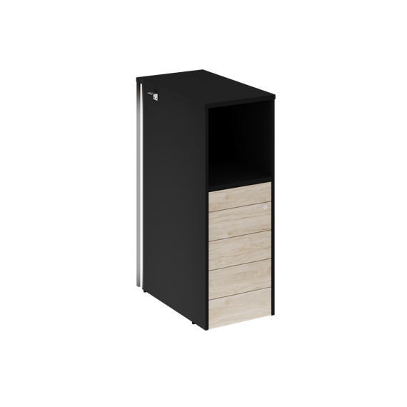 Оникс Тумба с подсветкой 5 ящиков TIP-ON, проходная средняя O.R-TV-5 TIP.S  436*767*1185