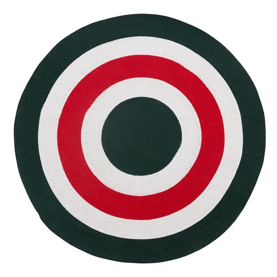Ковер из хлопка Target темно-зеленого цвета из коллекции Ethnic, Ø120 см