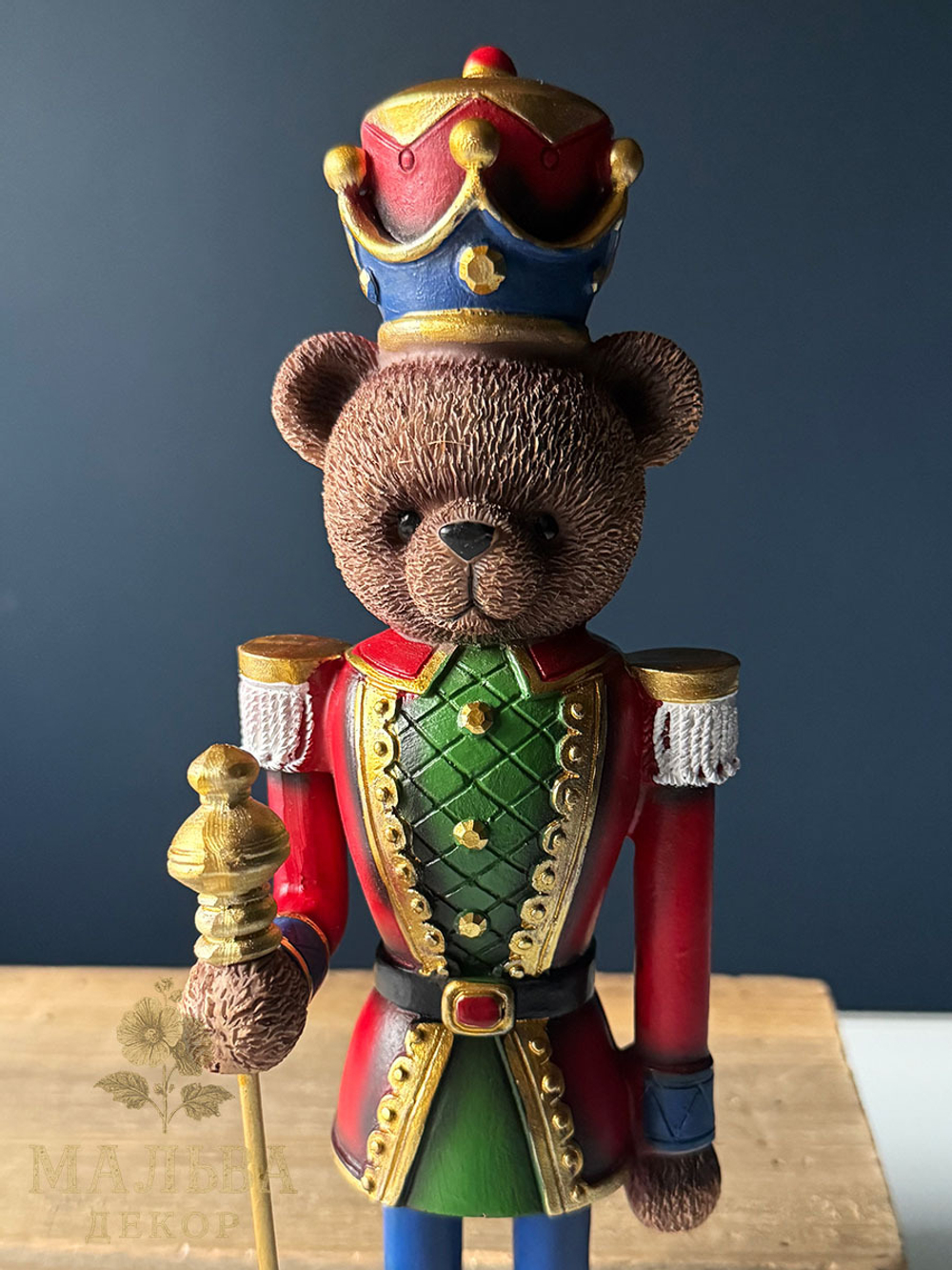 Декор "Медвежонок-солдатик" 10х9х31 см