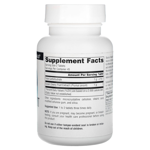 Source Naturals, экстракт плодов вишни, 500 мг, 90 таблеток