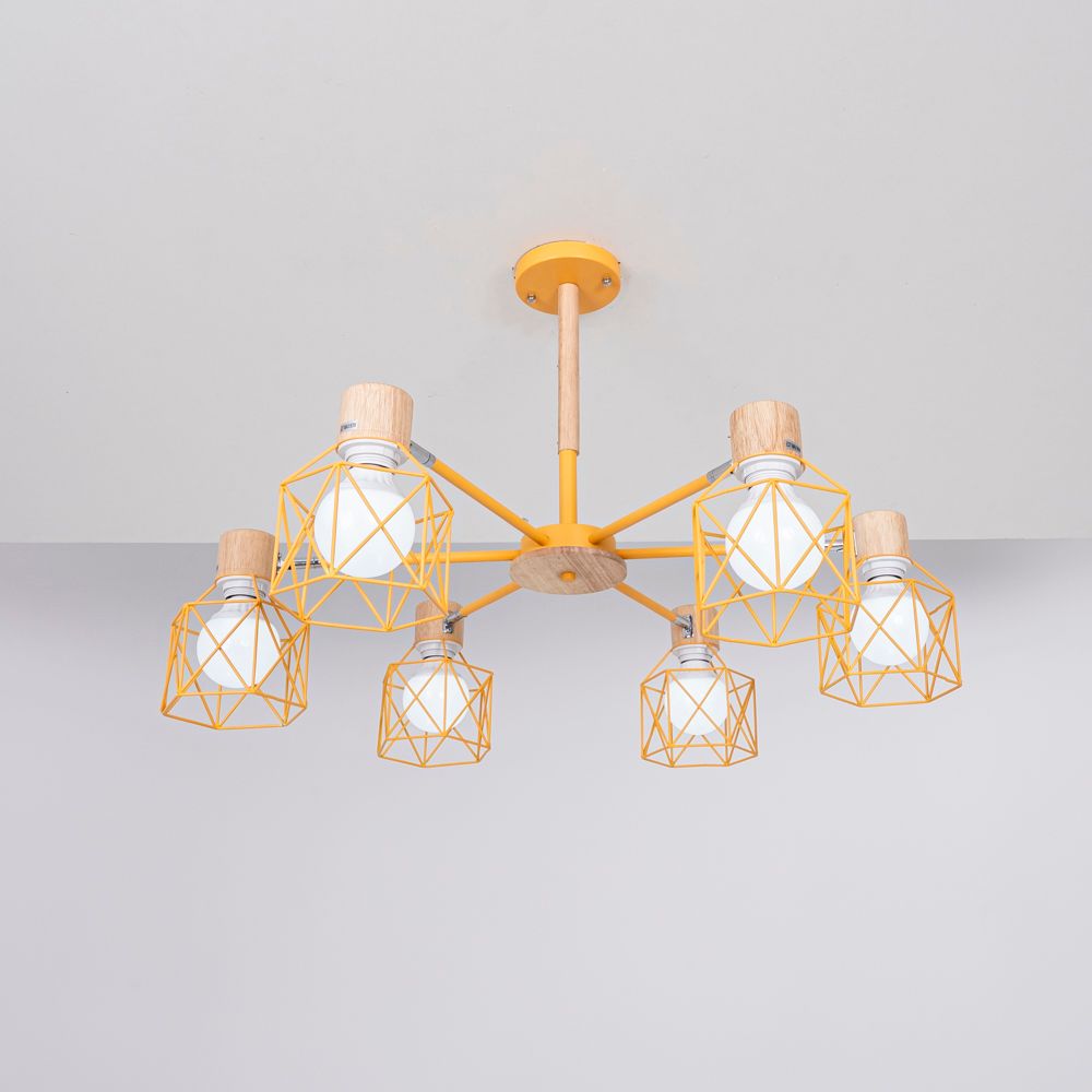 Потолочная люстра CORF B3 Yellow 6 lamps