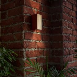 UUL-P42A 2х6W-GU10 IP65 PINE Светильник уличный. под две лампы GU10. Архитектурный накладной. Цвет корпуса сосна. TM Uniel