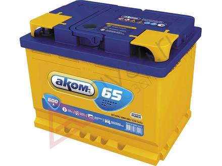 65 А.ч. АКОМ пр. пол., 600 A/EN (242x175x190) Аккумулятор(60055)
