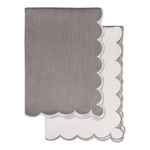 Набор кухонных полотенец с контрастным кантом серого цвета из коллекции trendy ruffles, 50х70 см