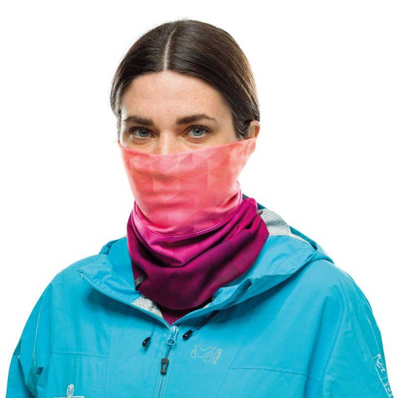 Шарф непродуваемый с маской на лицо Buff Neckwarmer Windproof Tesia Pink Fluor Фото 2