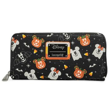 Кошелек Loungefly Disney Spooky Mice Candy Corn Zip Around Wallet WDWA1754