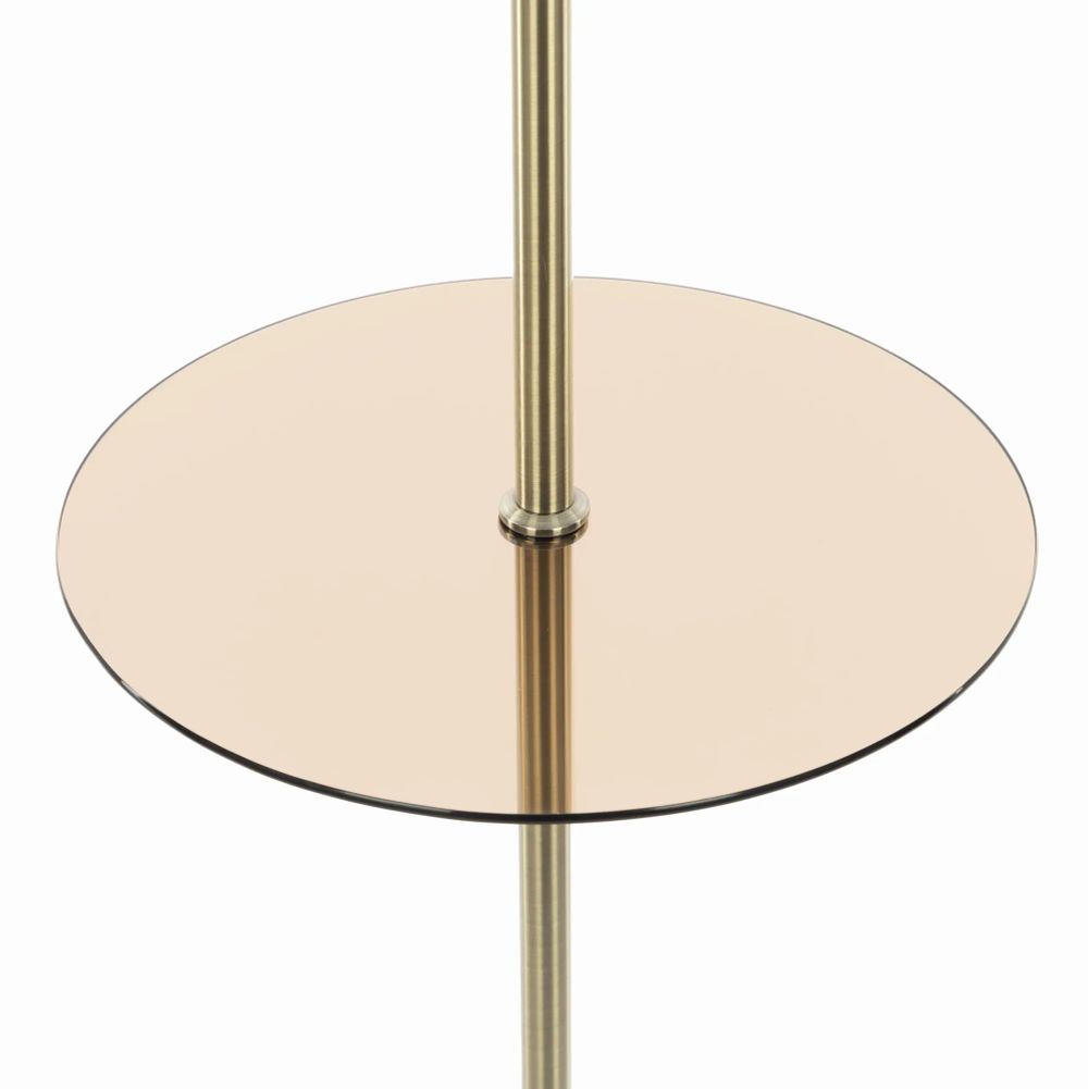 Citilux Вена CL402930T Торшер бронза со столиком и белым абажуром