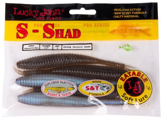 Черви съедобные LJ Pro Series S-SHAD 5.2in (13.20)/T46 5шт.