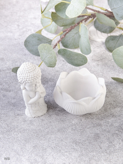 Набор Будда Мини 9см и подсвечник лотос