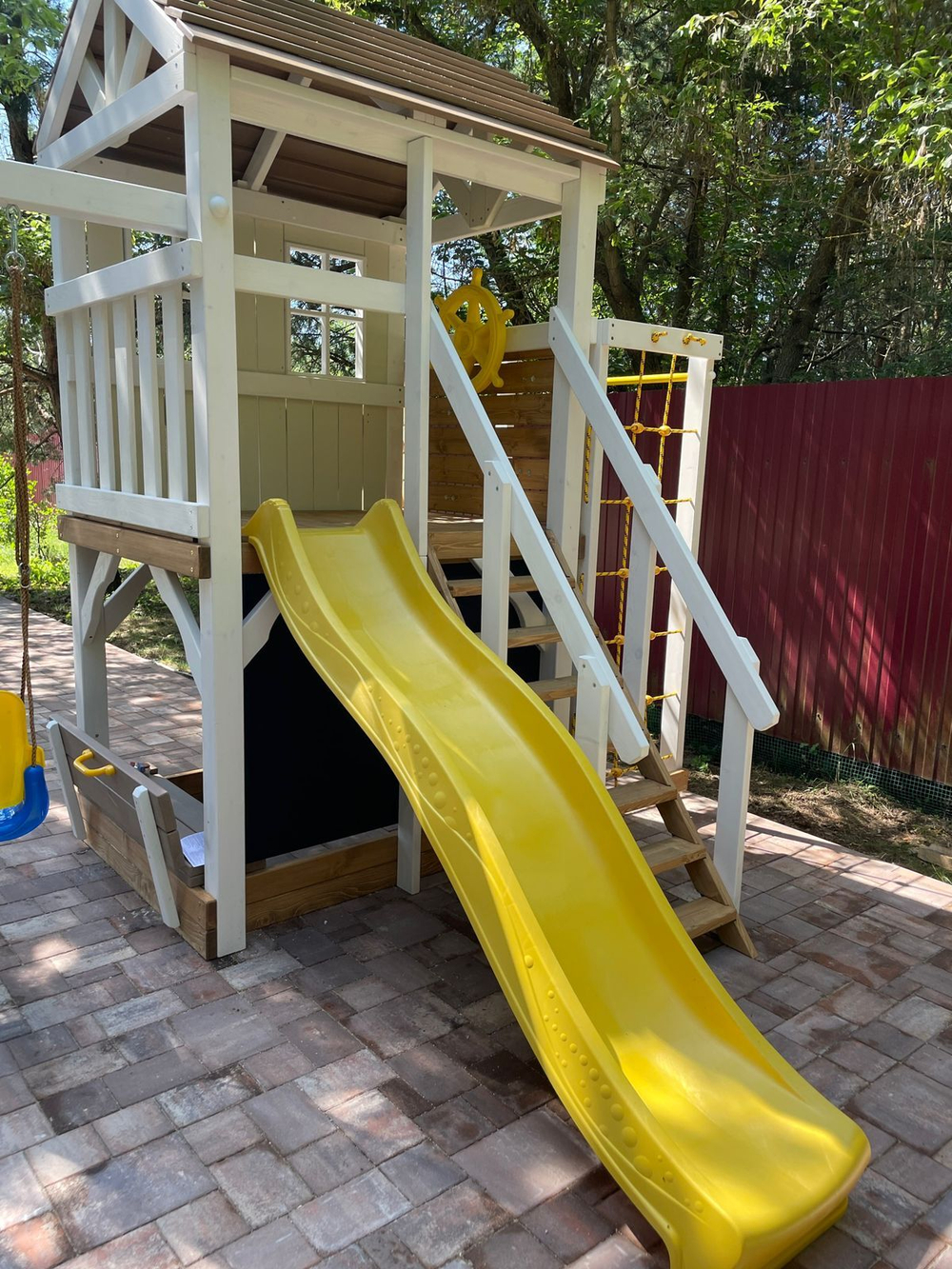 Детский домик с горкой "Прованс"