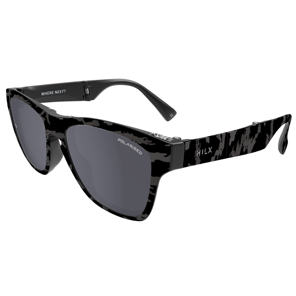 Спортивные очки HILX Unfold Matt Camo Black / Black Polarized Lens