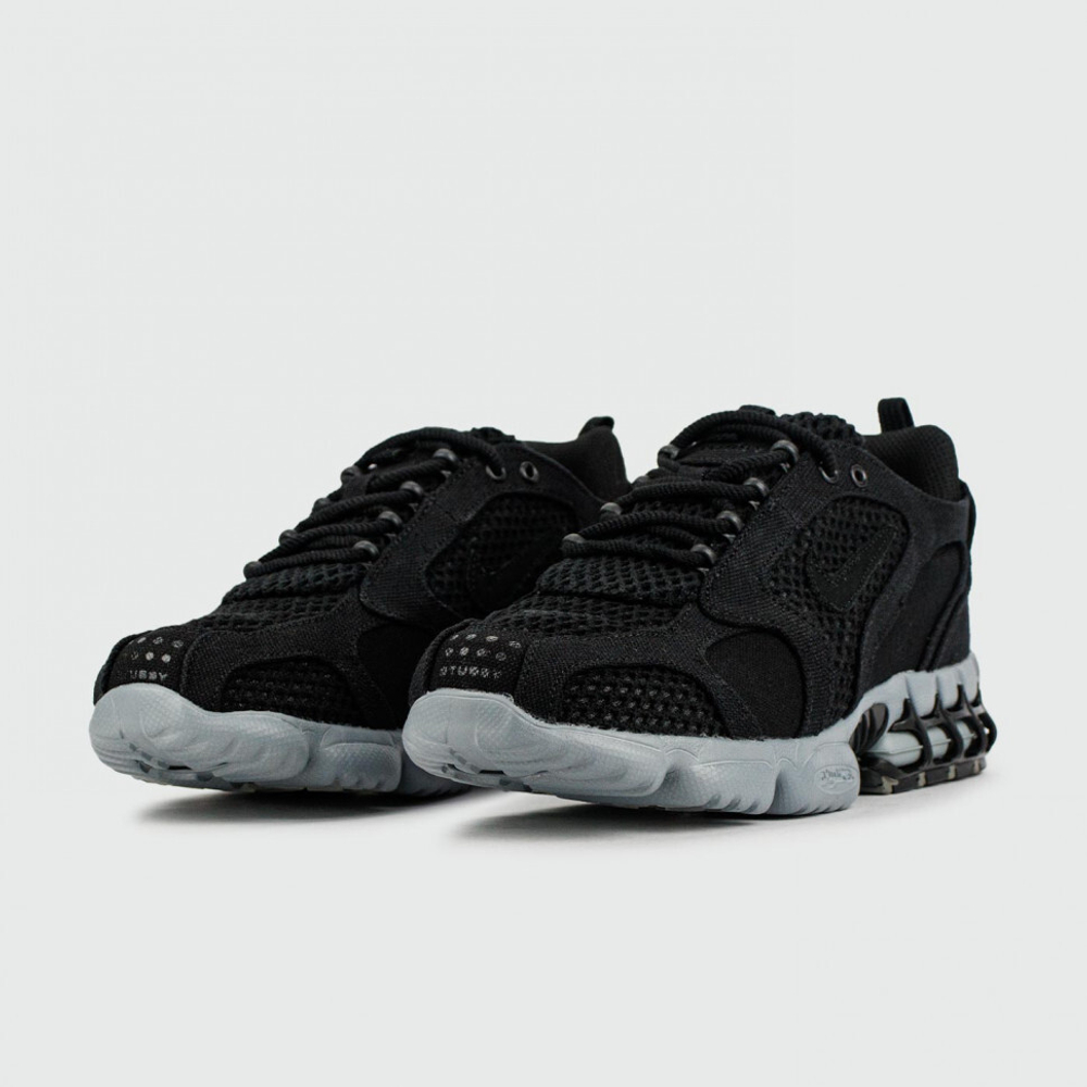 кроссовки Nike Air Zoom Spiridon Cage 2 x Stussy Black Grey Wmns CQ5486-001