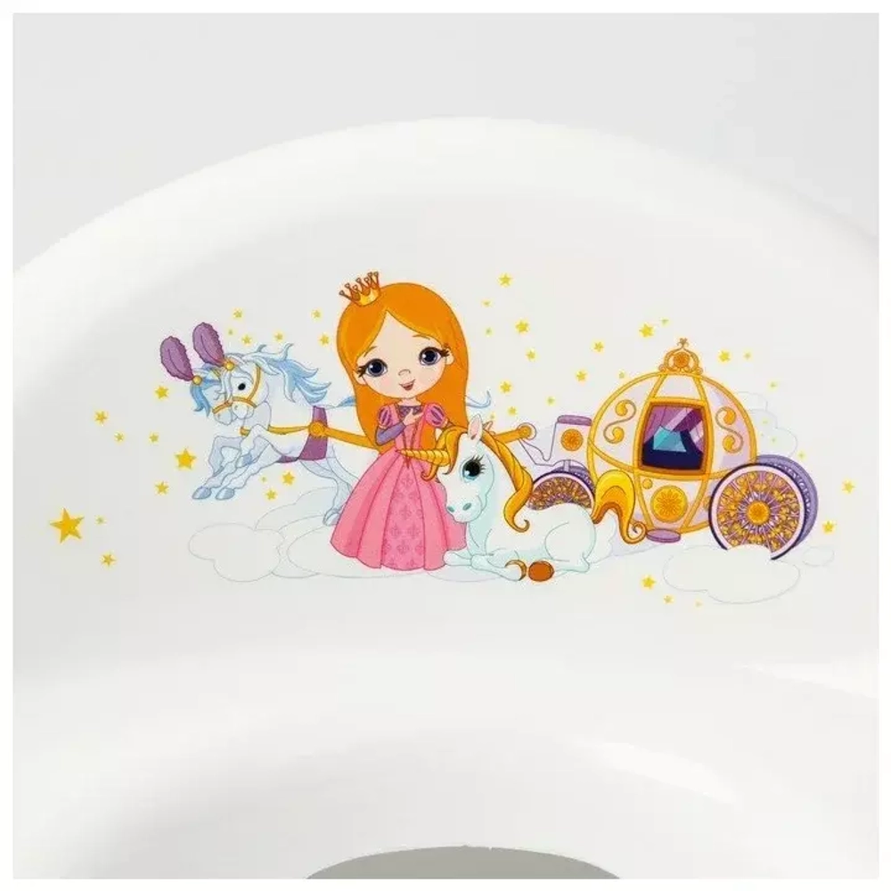 Накладка на унитаз  "Принцесса" (Little Princess)  нескользящая (white-белый)