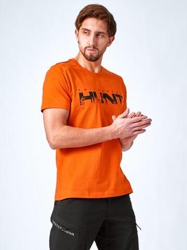 Футболка "HUNT" (Хлопок, оранжевый)
