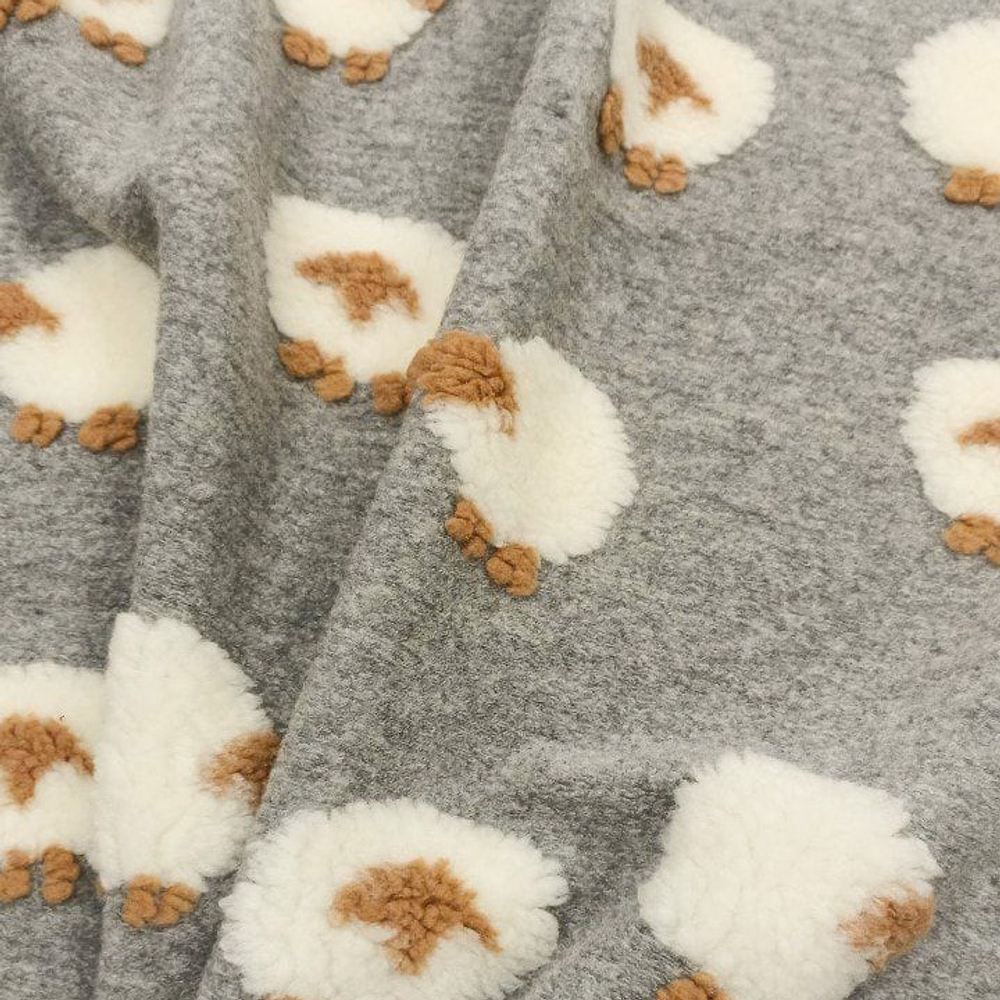 Трикотажное полотно с Барашками