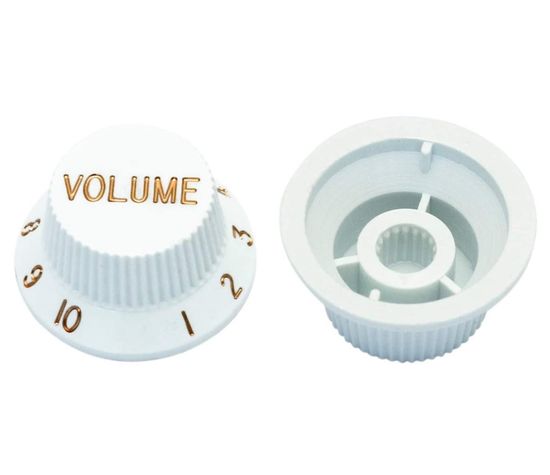 KPV15WH Ручка потенциометра, Volume, белая, Paxphil