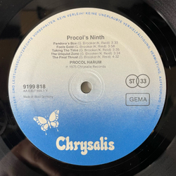 Винтажная виниловая пластинка LP Procol Harum, Procol's Ninth (Германия 1975)