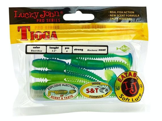 Виброхвосты съедобные LJ Pro Series TIOGA 3.4in (8,64 см), цв. T50, 6 шт.