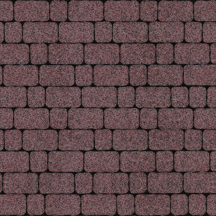 Тротуарная плитка Арена - Гранит+ Красный с черным, комплект из 2 видов плит