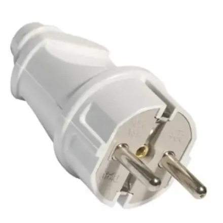 Вилка евро прямая белая