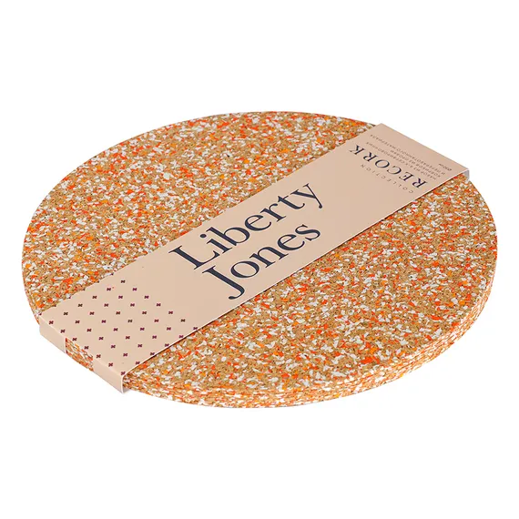 Набор из 4-х сервировочных ковриков из пробки и переработанного материала recork, D30 см