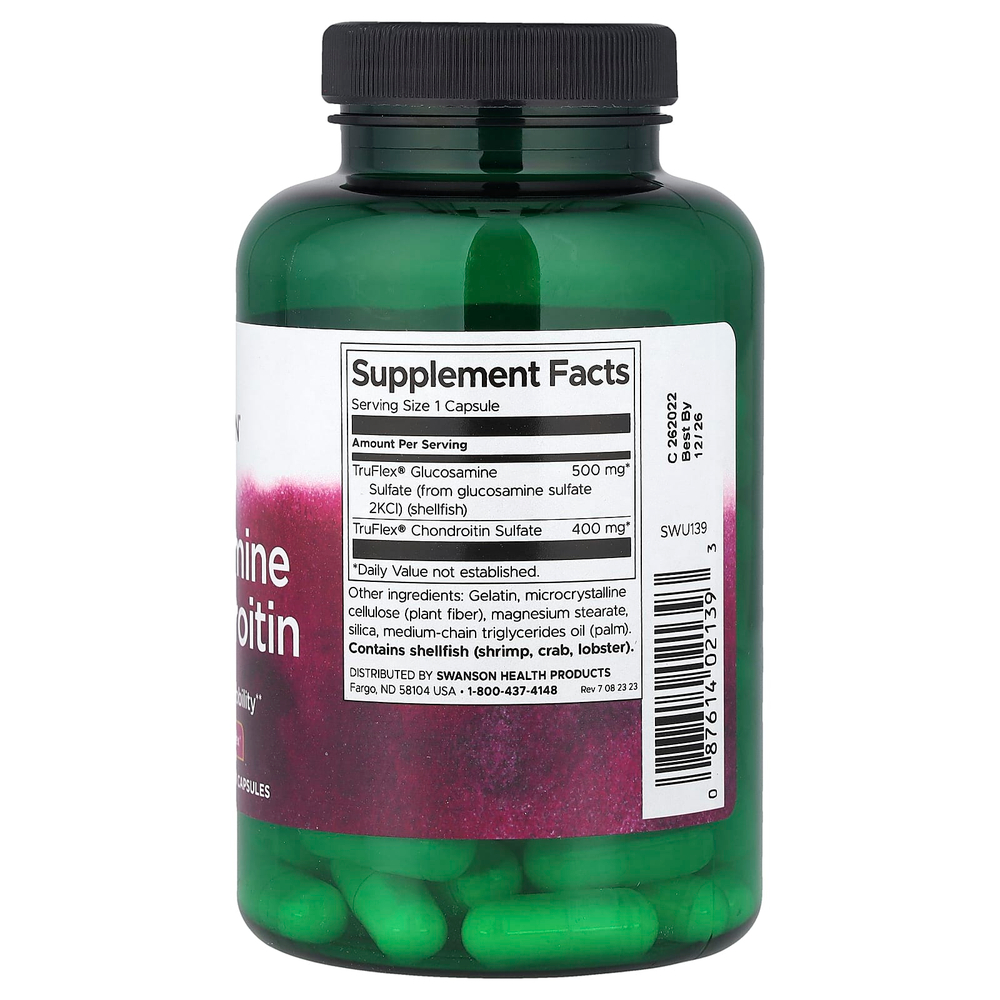 Swanson, глюкозамин и хондроитин, 90 капсул