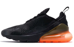 Nike Air Max 270 low-cut running shoes men's black orange