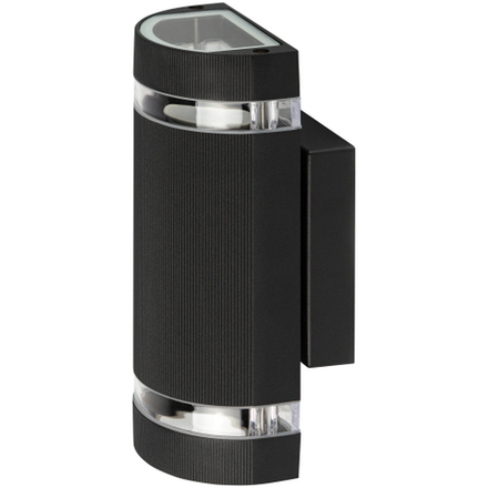 Светильник уличный настенный ЭРА «Адрия» GBW-102-BL-0230 230В 2хGU10 max 30Вт IP54 230х100x90мм вверх/вниз черный