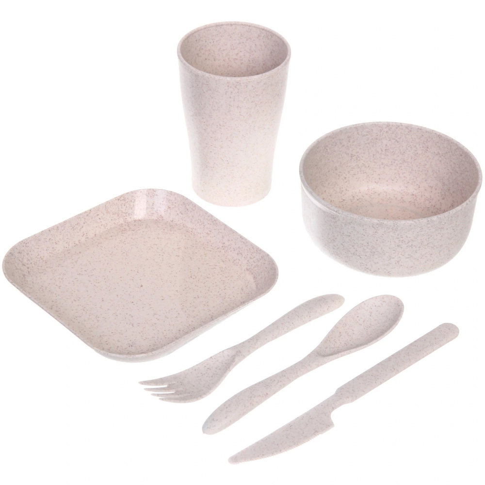 Набор для пикника «ЭкоЛайф»25предм (4тарелки, 4салатника, 4стакана,4 ложки,4 вилки,4ножа, подставка)