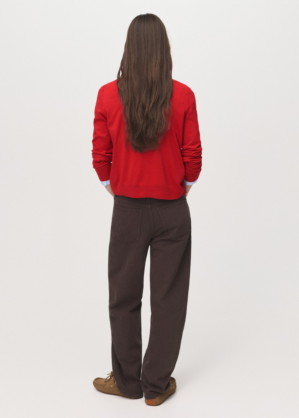 Трикотажный кардиган с V-образной горловиной