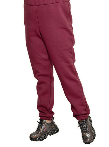 Брюки из футера Сити ягодный