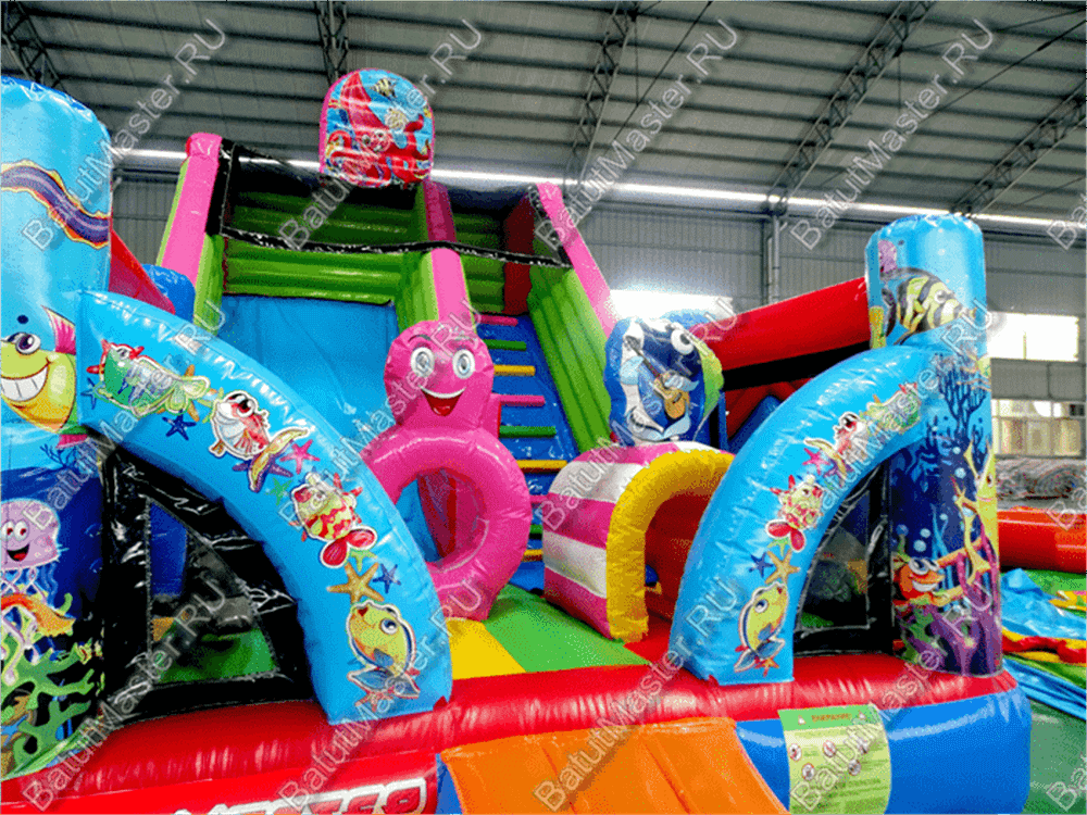 Батут-горка "Приключения рыбки" 7*5*6 м