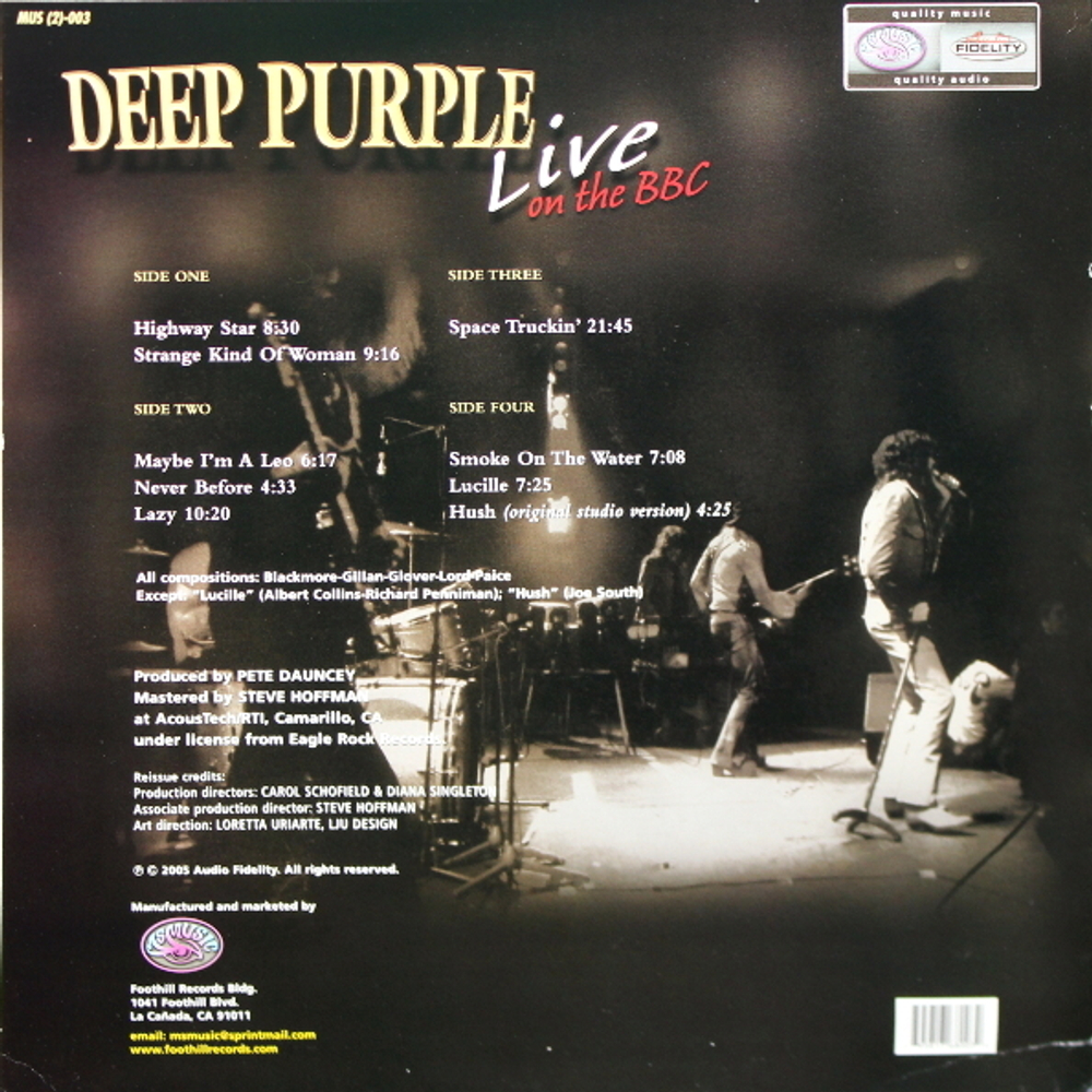 Deep Purple / Live On The BBC (2LP)