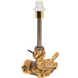 Настольная лампа Белла Бронза с абажуром Адель Шоколад