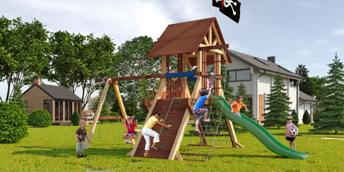 Деревянный игровой комплекс Савушка Lux - 2