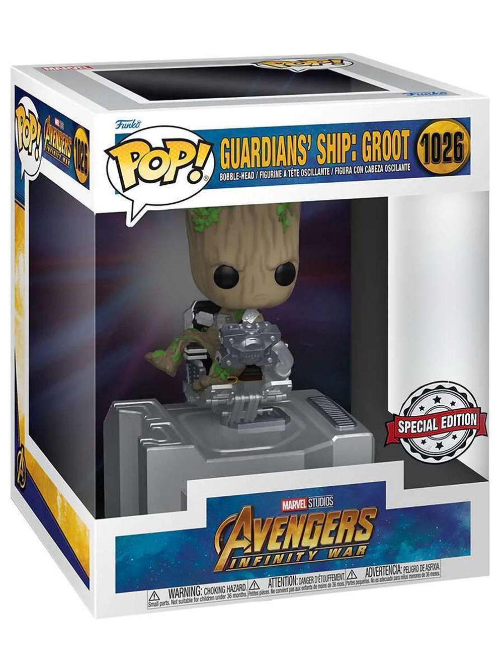 Фигурка Funko POP! Deluxe Bobble Marvel Avengers IW Guardians Ship Groot (Exc) (1026) 63212