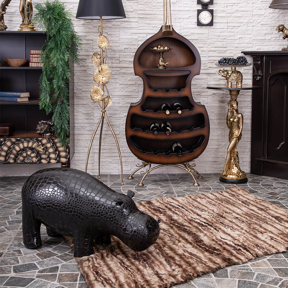 Банкетка Пуф Бегемот малый Темно-коричневый