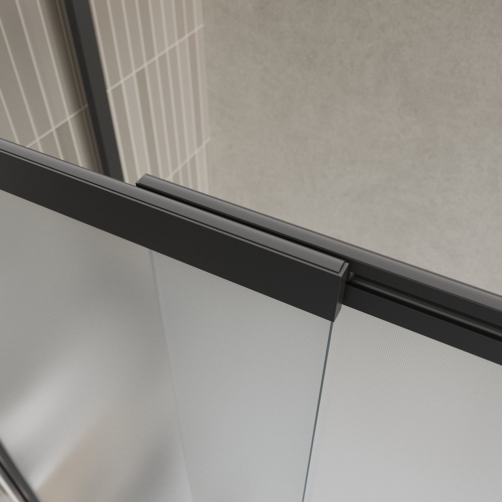 Шторка на ванну BelBagno LUCE-VF-11-90/145-P-NERO