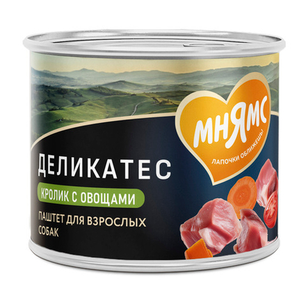 Мнямс консервы для собак всех пород паштет из кролика с овощами Касуэла по-мадридски 200 г